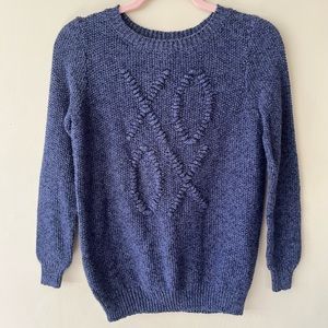 Lauren Conrad Blue Knit XOXO Sweater Size S
